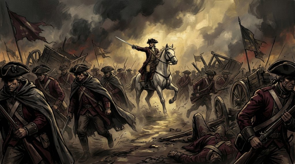 Illustration for the Burr track "Five Thousand Men"