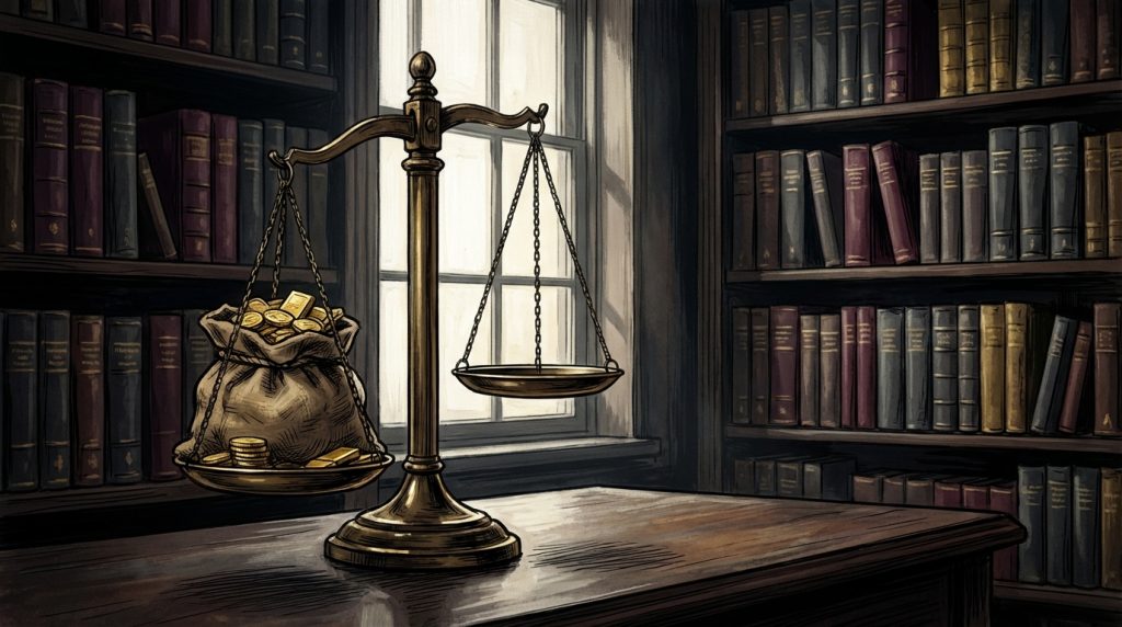 Illustration for the Burr track "The Law"