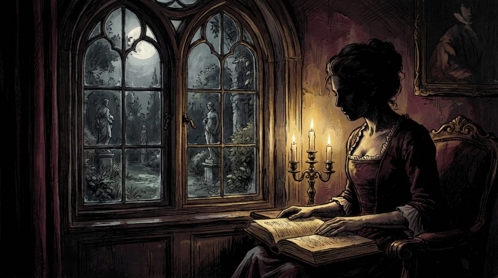 Illustration for the Burr track "The Hermitage"