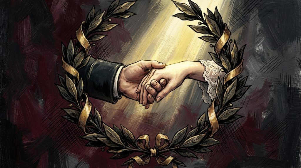 Illustration for the Burr track "1782 (The Wedding)"